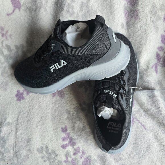 Fila Men's Running Slip On Gray Athletic Sneakers - Memory Skyway Size 8 - Picture 6 of 9